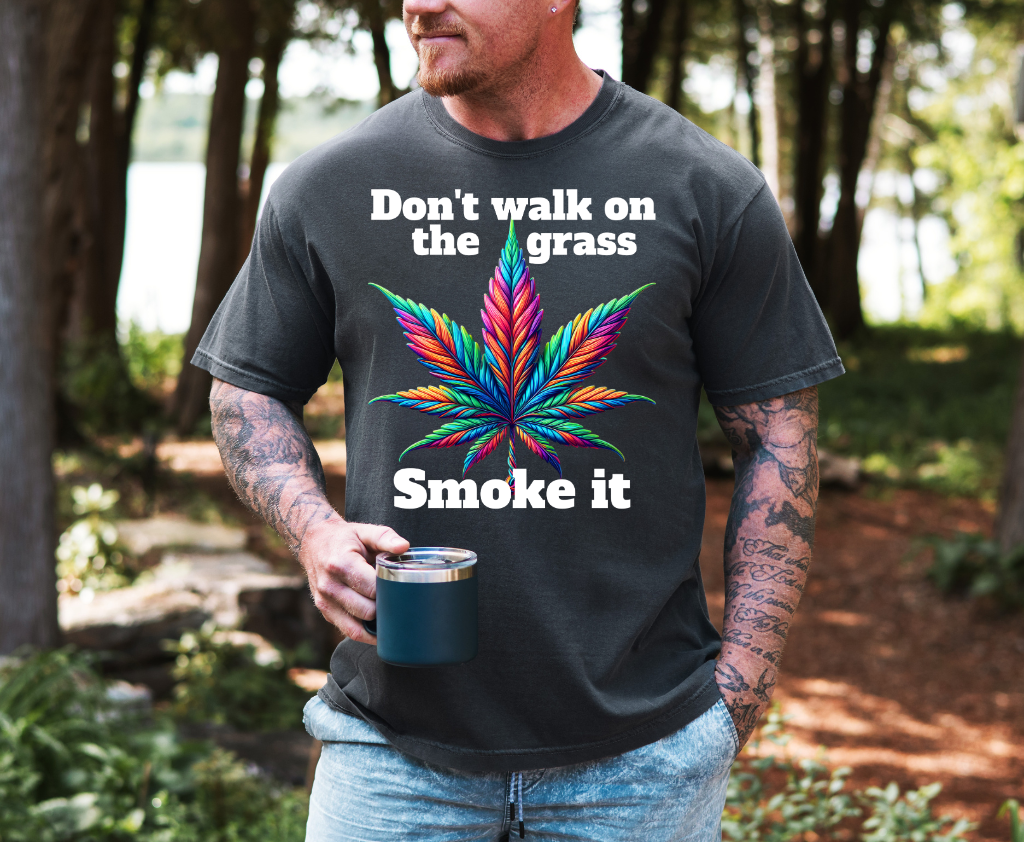Don't walk on the grass short sleeve unisex t shirt